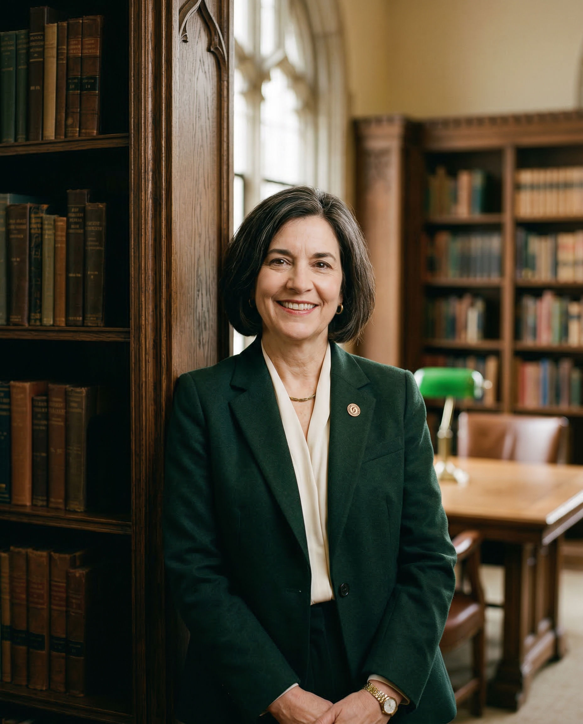 Dr. Eleanor Vance in the campus library